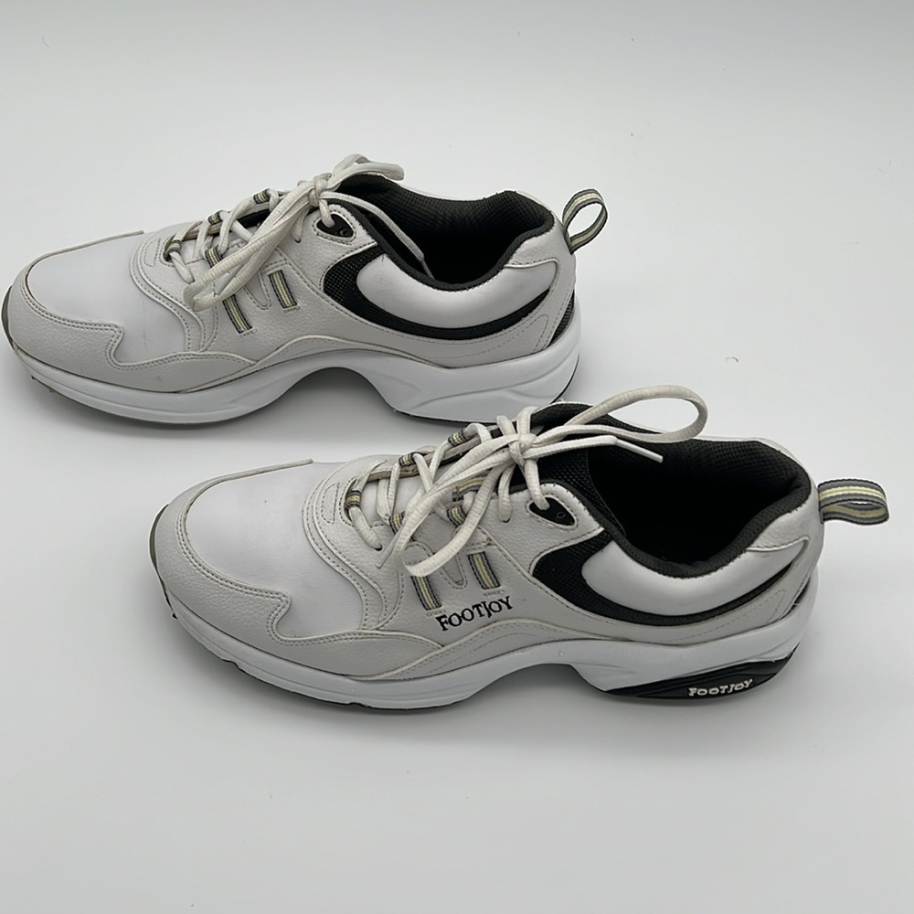 Footjoy Greenjoys 45335 Men's White Synthetic Leather Lace Up Golf Shoes Size 10 - Picture 5 of 8